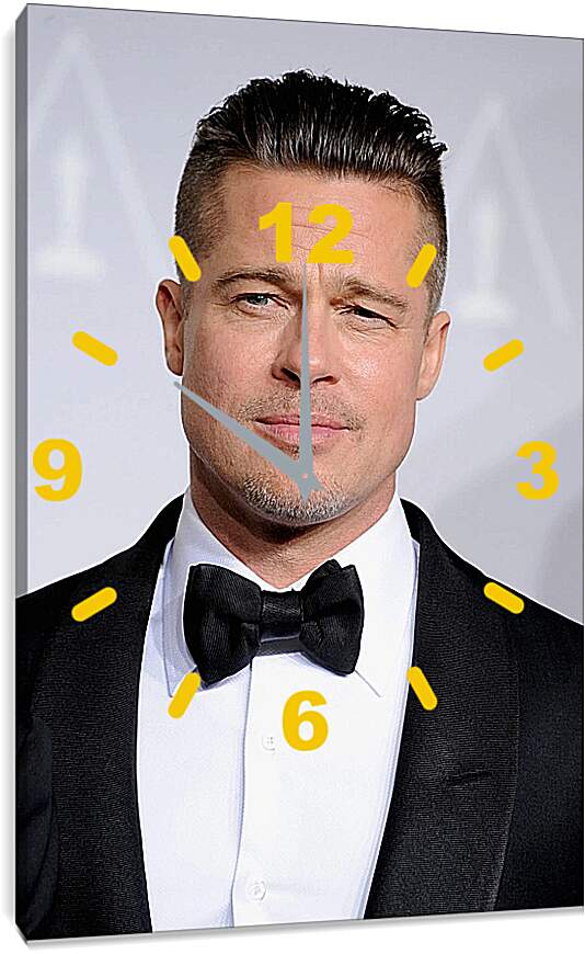 Часы картина - Брэд Питт. Brad Pitt