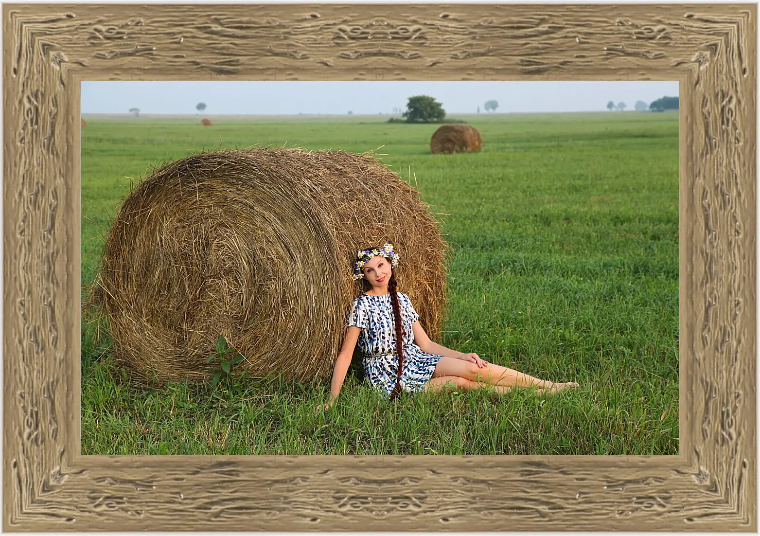 Картина в раме - Лето