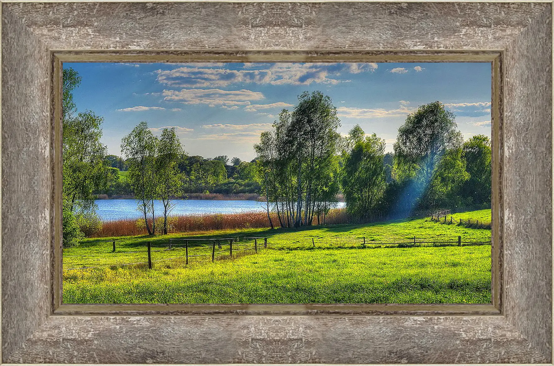 Картина в раме - Лето