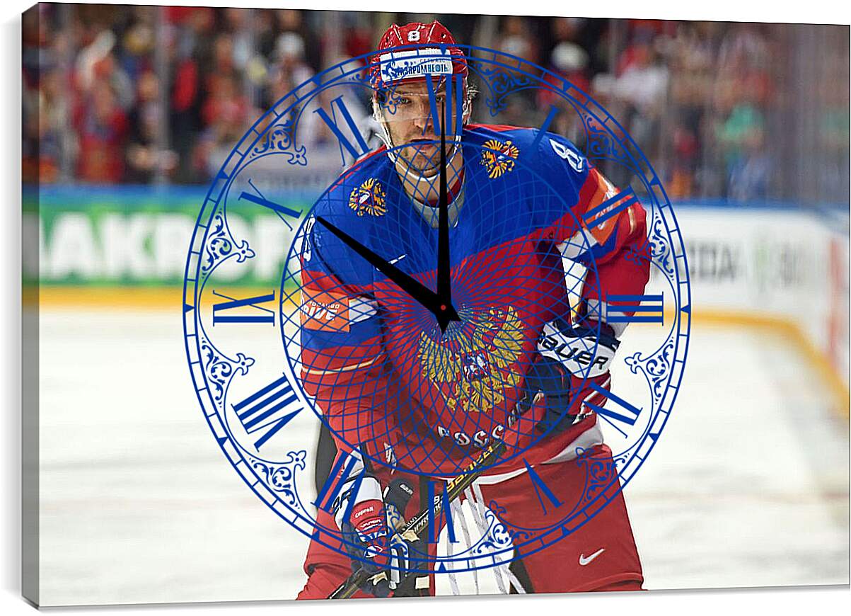 Часы картина - Александр Овечкин в сборной России