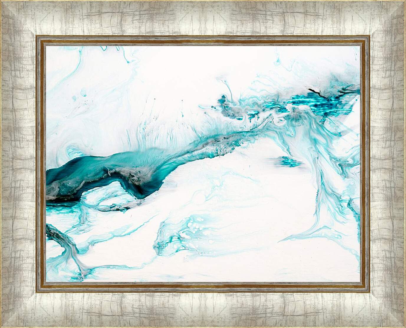 Картина в раме - Ледяное озеро