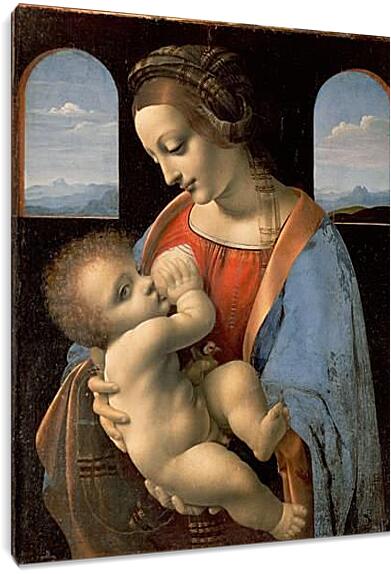Постер и плакат - Мадонна с младенцем. Леонардо да Винчи