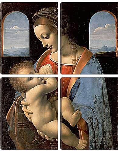 Модульная картина - Мадонна с младенцем. Леонардо да Винчи
