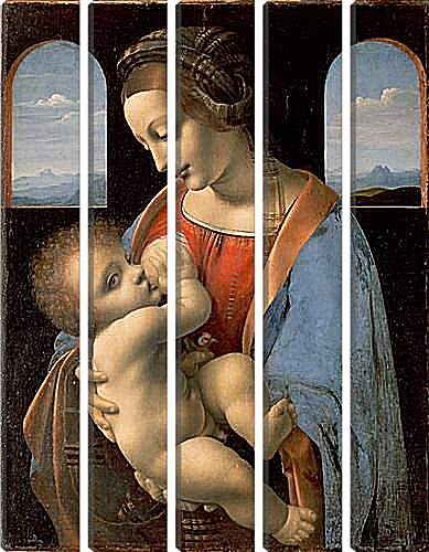 Модульная картина - Мадонна с младенцем. Леонардо да Винчи