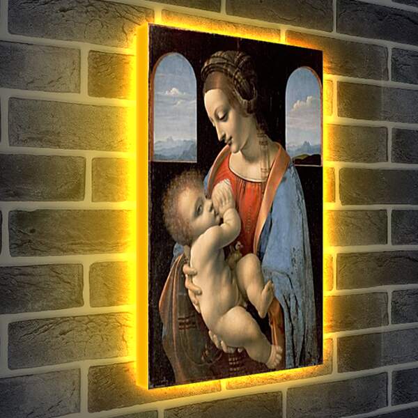Лайтбокс световая панель - Мадонна с младенцем. Леонардо да Винчи