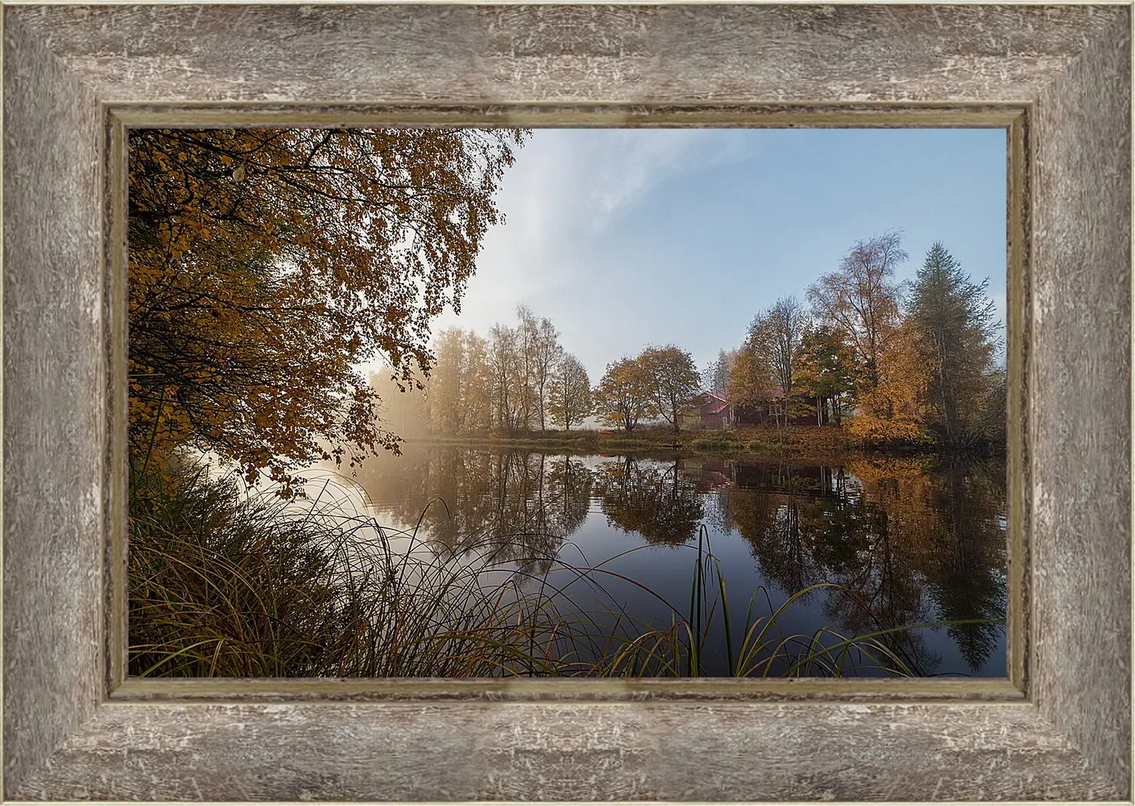 Картина в раме - Осень