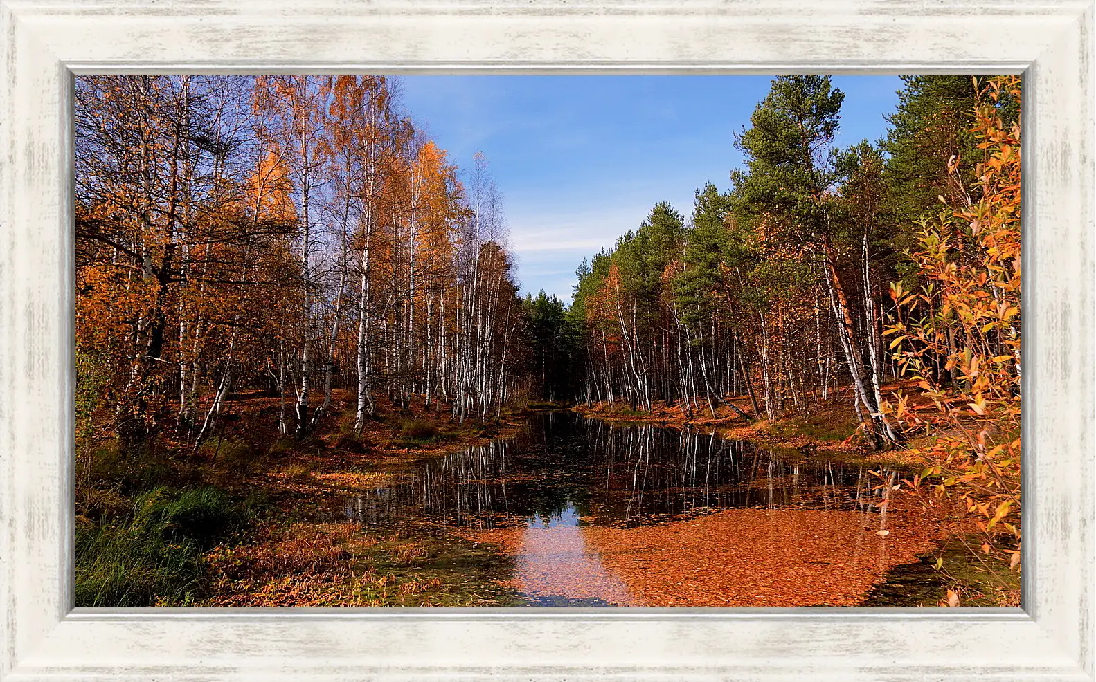 Картина в раме - Осень