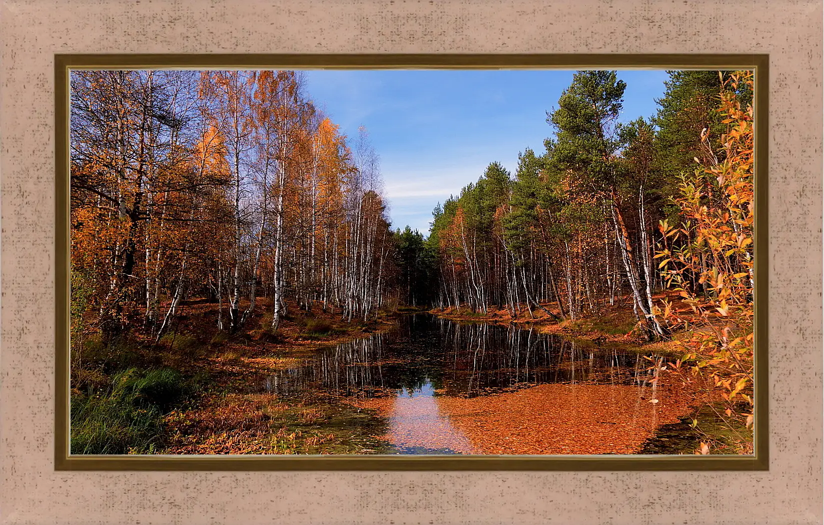 Картина в раме - Осень