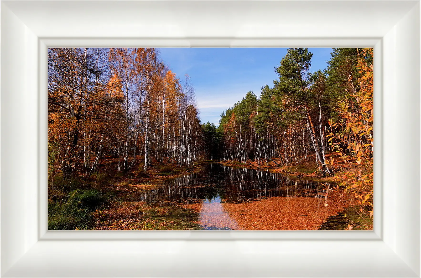 Картина в раме - Осень