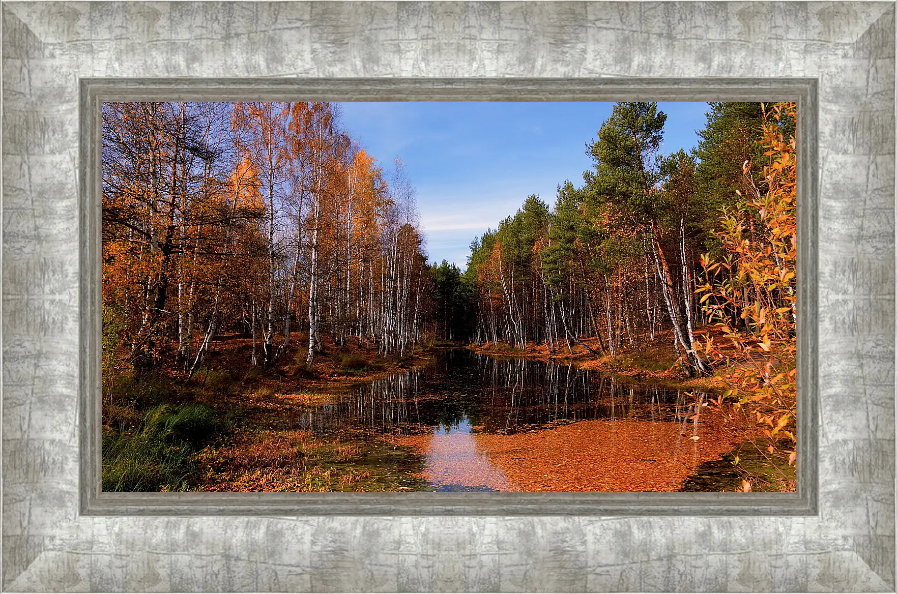 Картина в раме - Осень