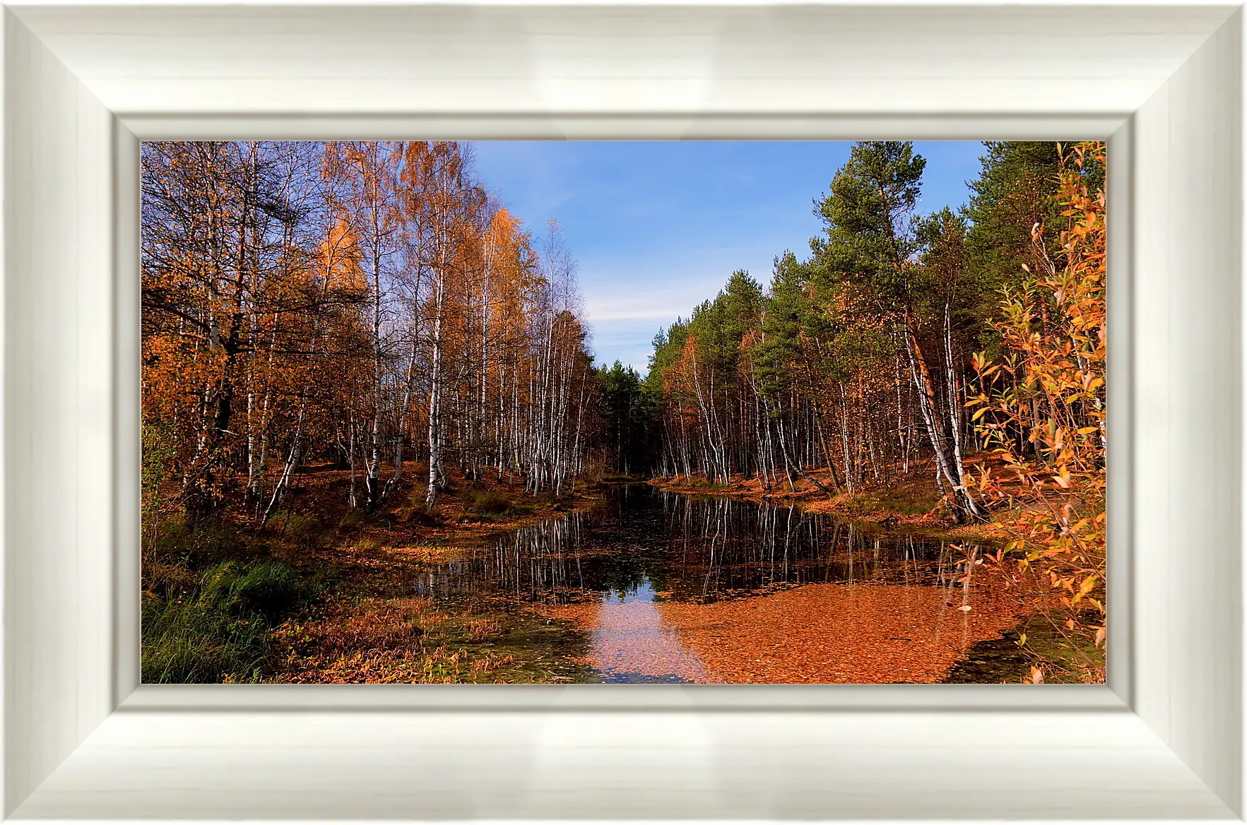 Картина в раме - Осень