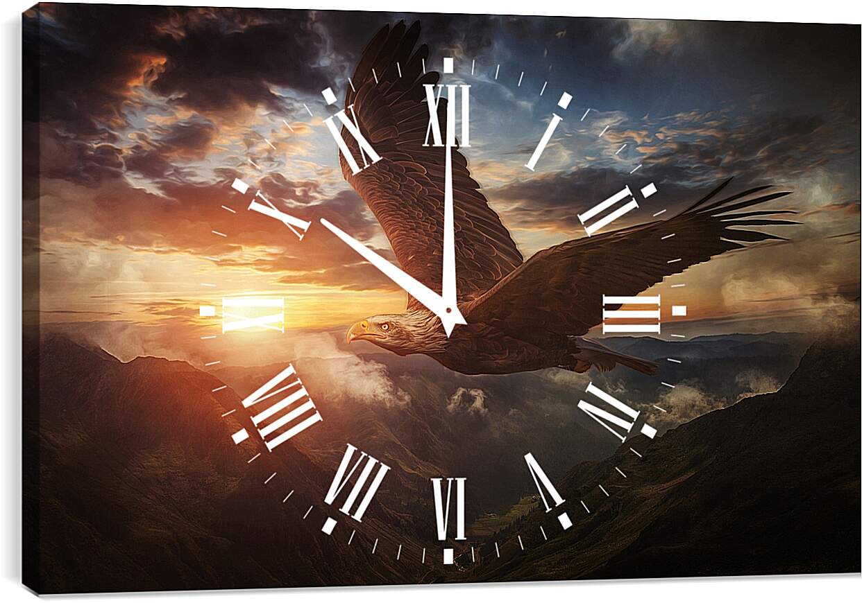 Часы картина - Орёл в полёте