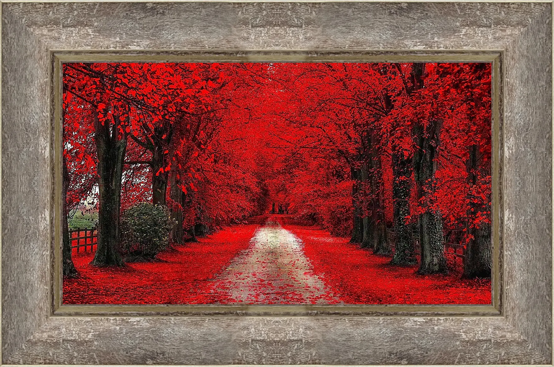 Картина в раме - Осень