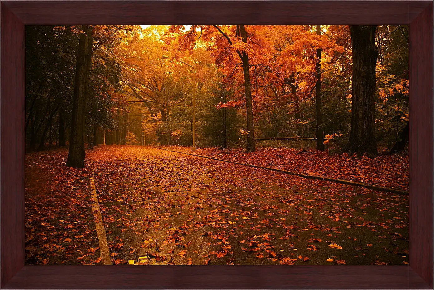 Картина в раме - Осень