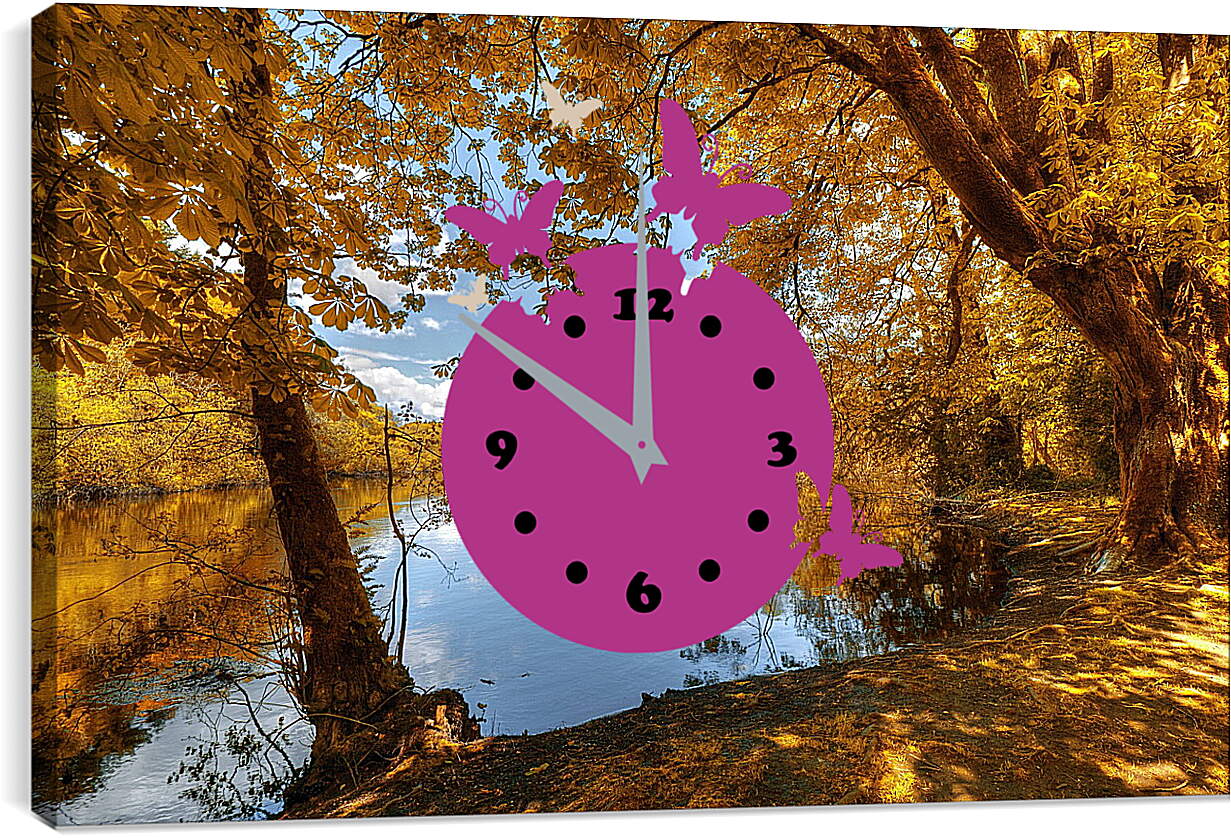Часы картина - Осень