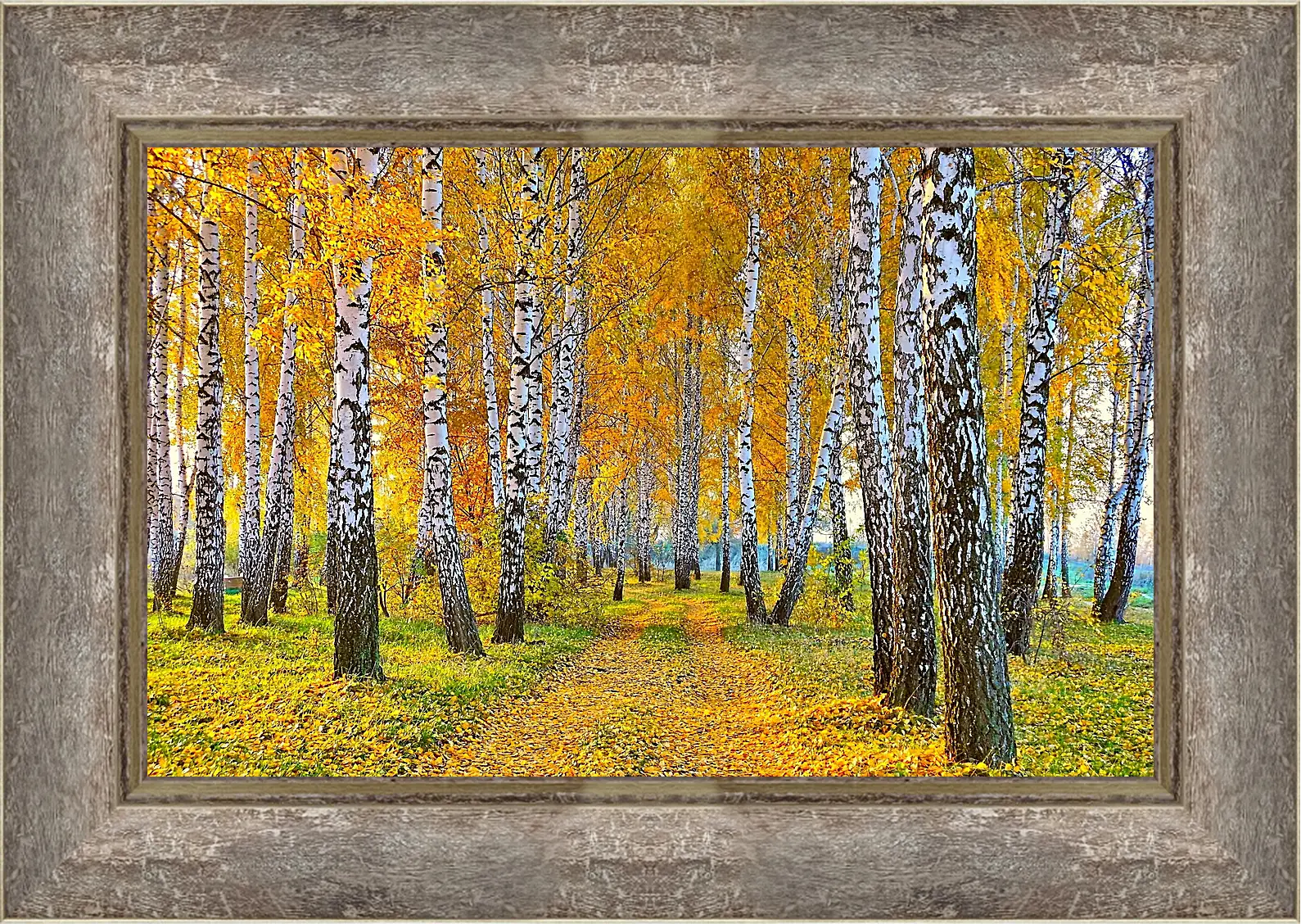 Картина в раме - Осень