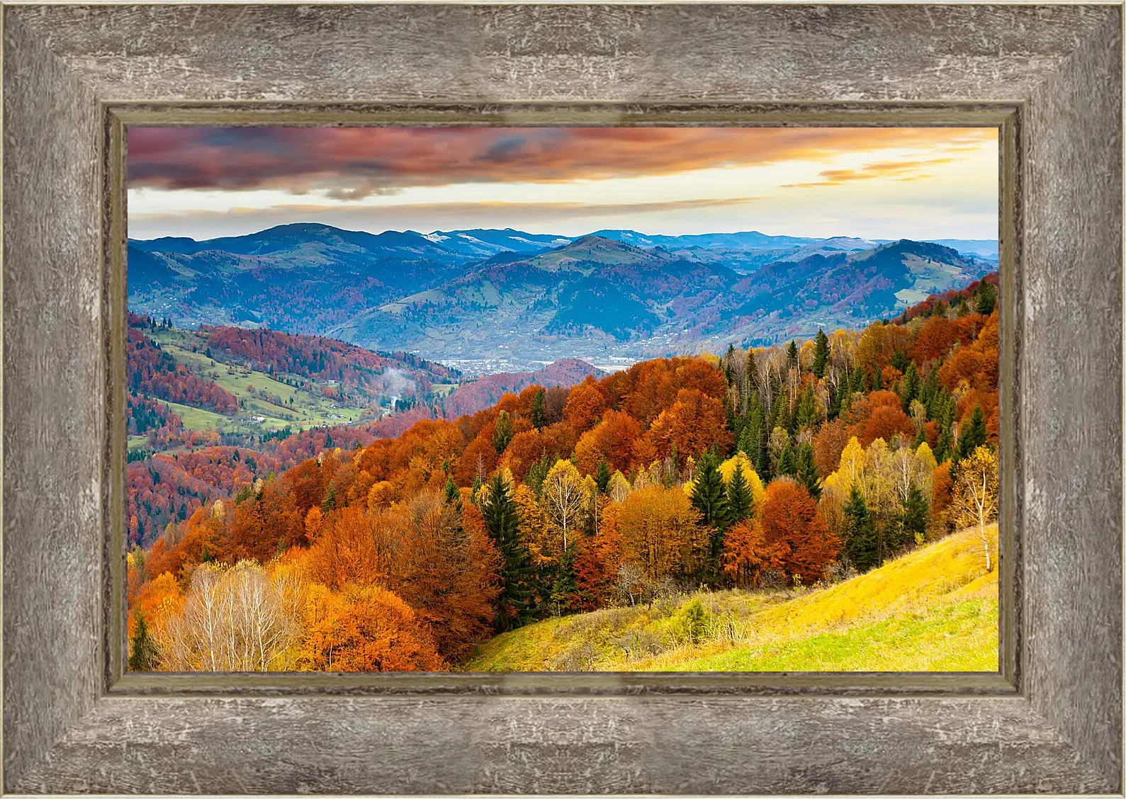 Картина в раме - Осень
