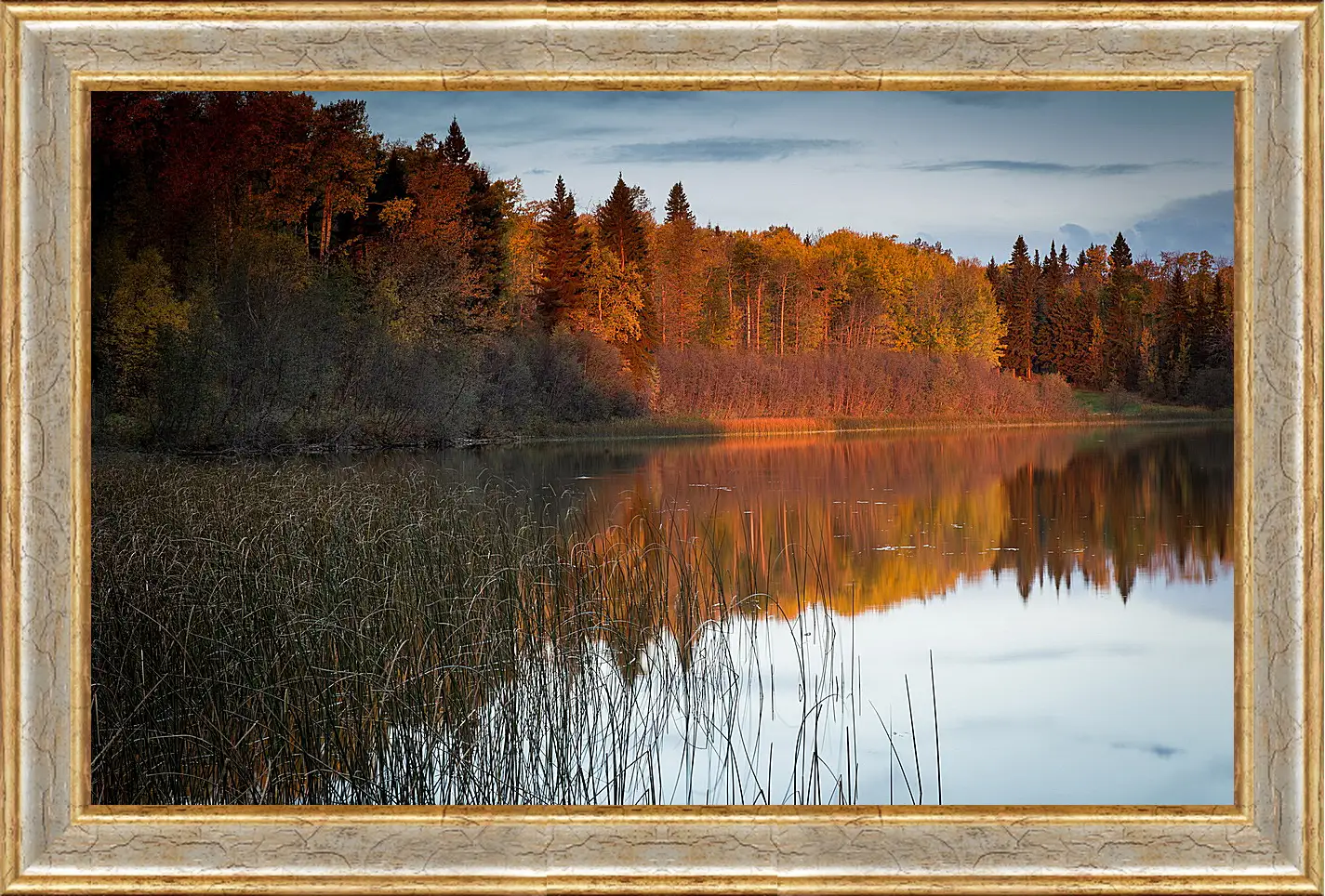 Картина в раме - Осень