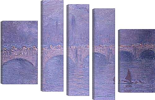 Модульная картина - waterloo bridge. Клод Моне