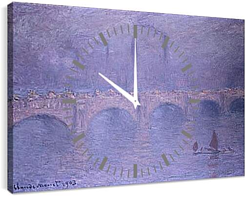 Часы картина - waterloo bridge. Клод Моне