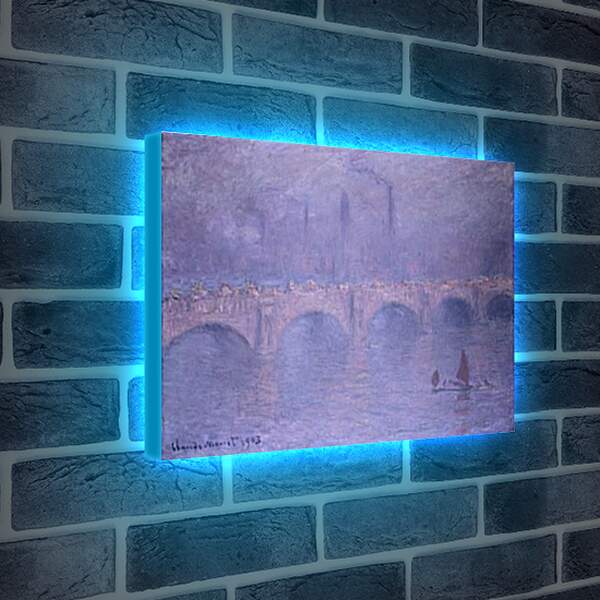 Лайтбокс световая панель - waterloo bridge. Клод Моне