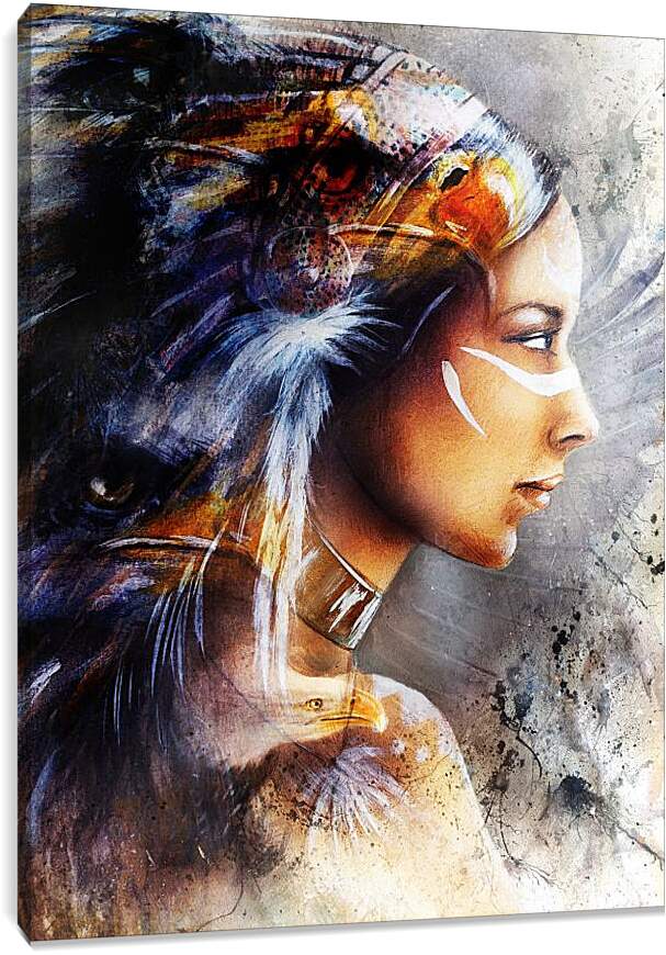 Постер и плакат - Индейская дама