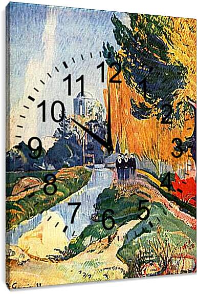 Часы картина - Les Alyscampsbi. Поль Гоген