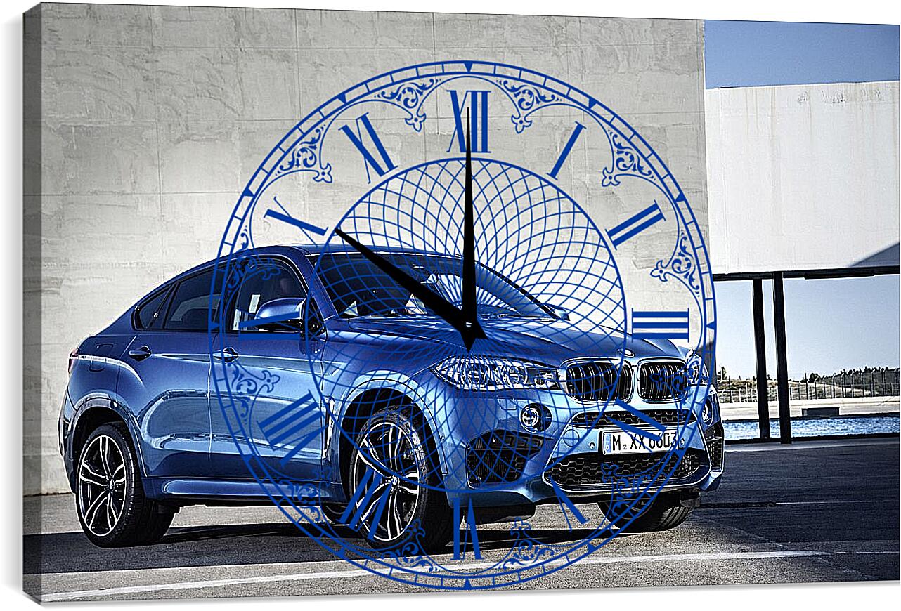 Часы картина - Синяя BMW