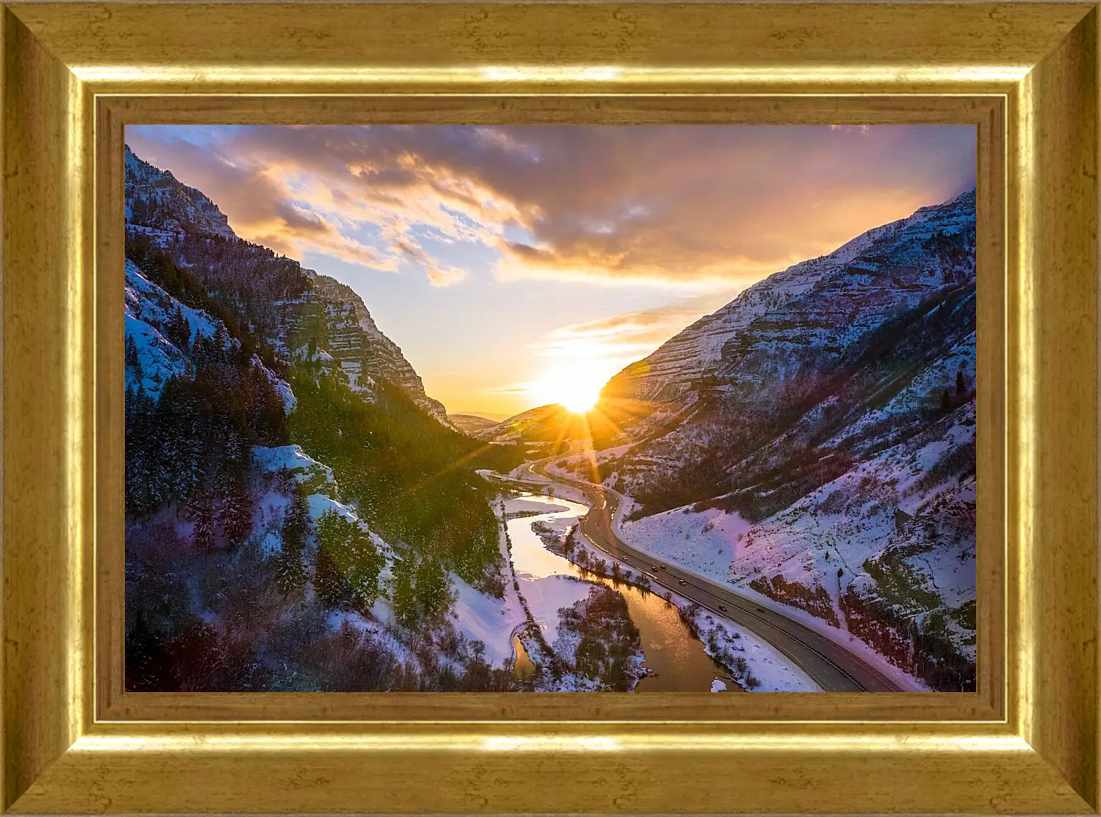Картина в раме - Пейзаж