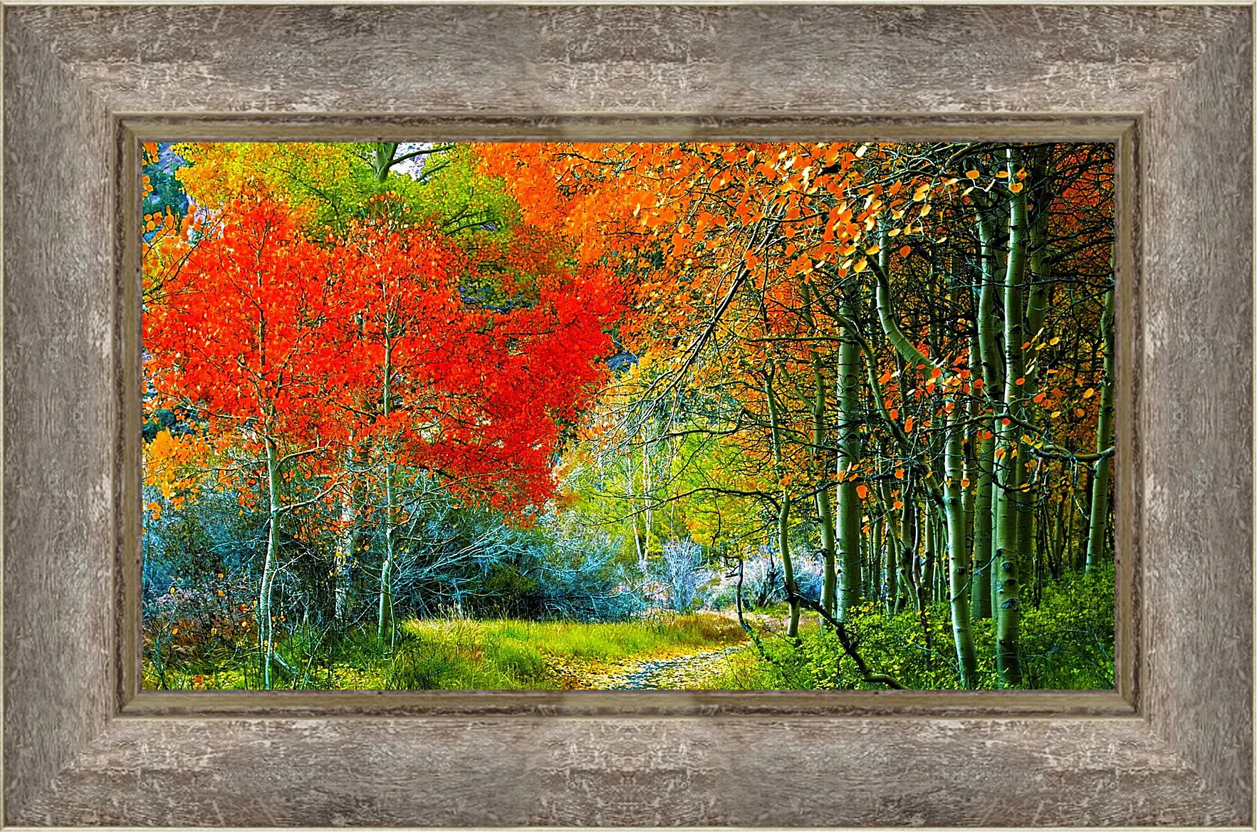 Картина в раме - Осень