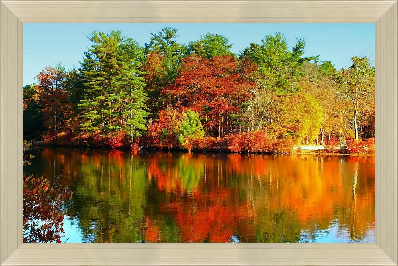 Картина в раме - Осень