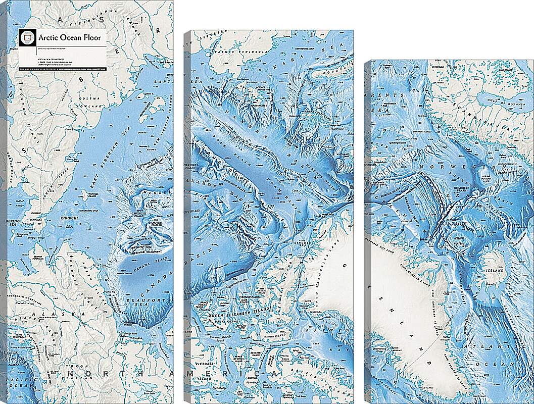 Модульная картина - Карта Арктической зоны