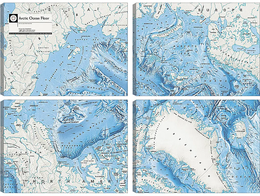 Модульная картина - Карта Арктической зоны