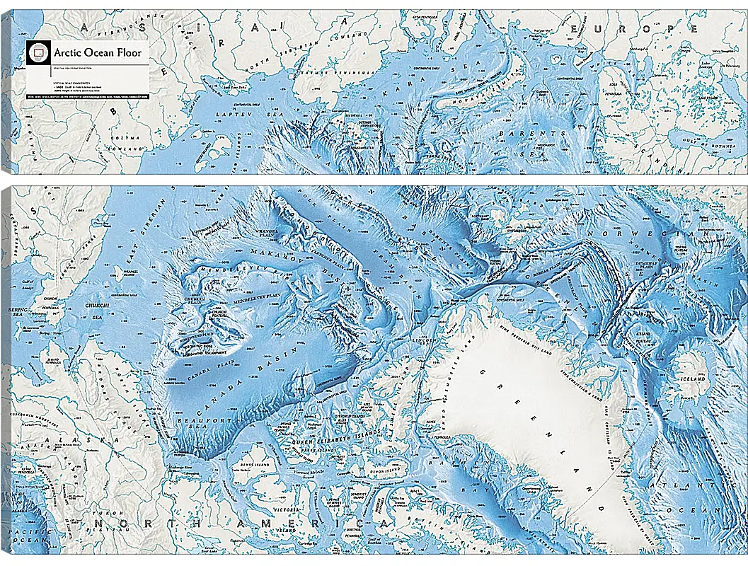 Модульная картина - Карта Арктической зоны