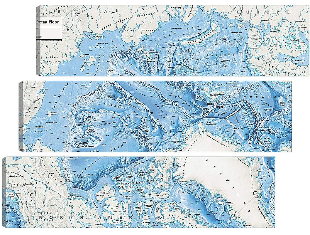 Модульная картина - Карта Арктической зоны