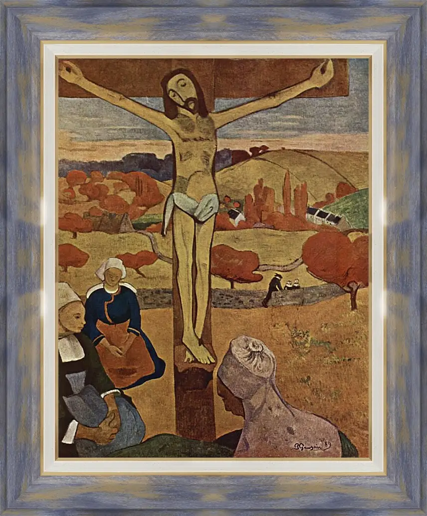 Картина в раме - The Yellow Christ. Поль Гоген