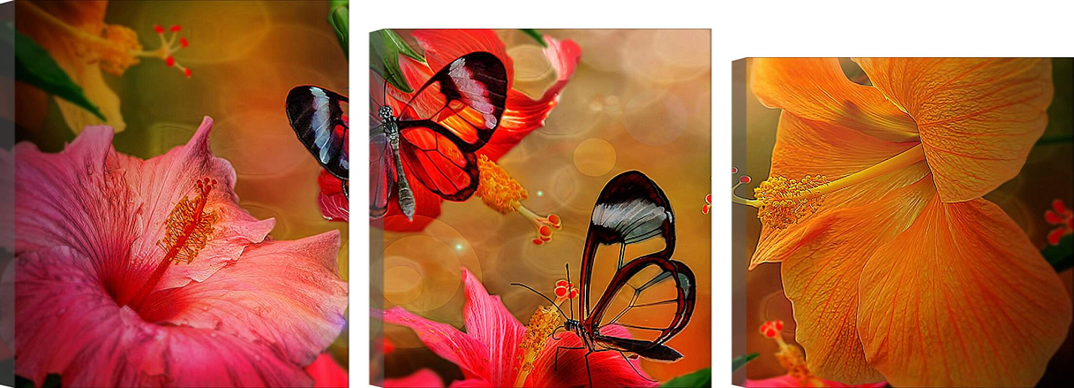 Модульная картина - Две бабочки