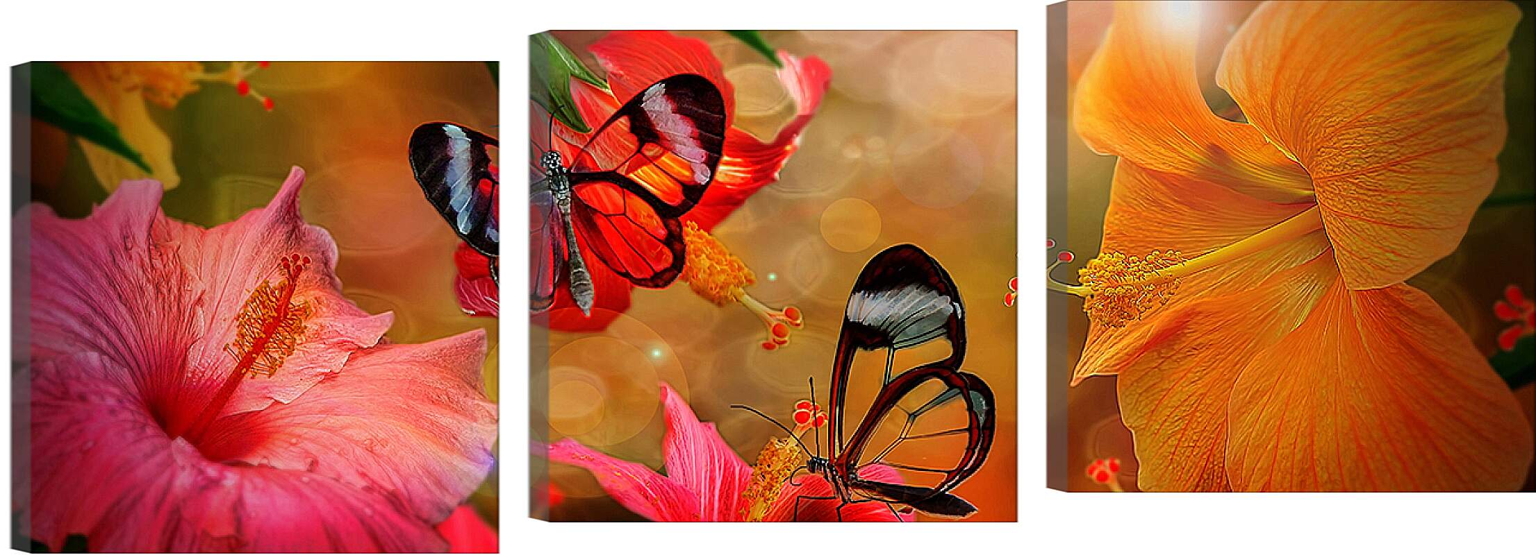 Модульная картина - Две бабочки