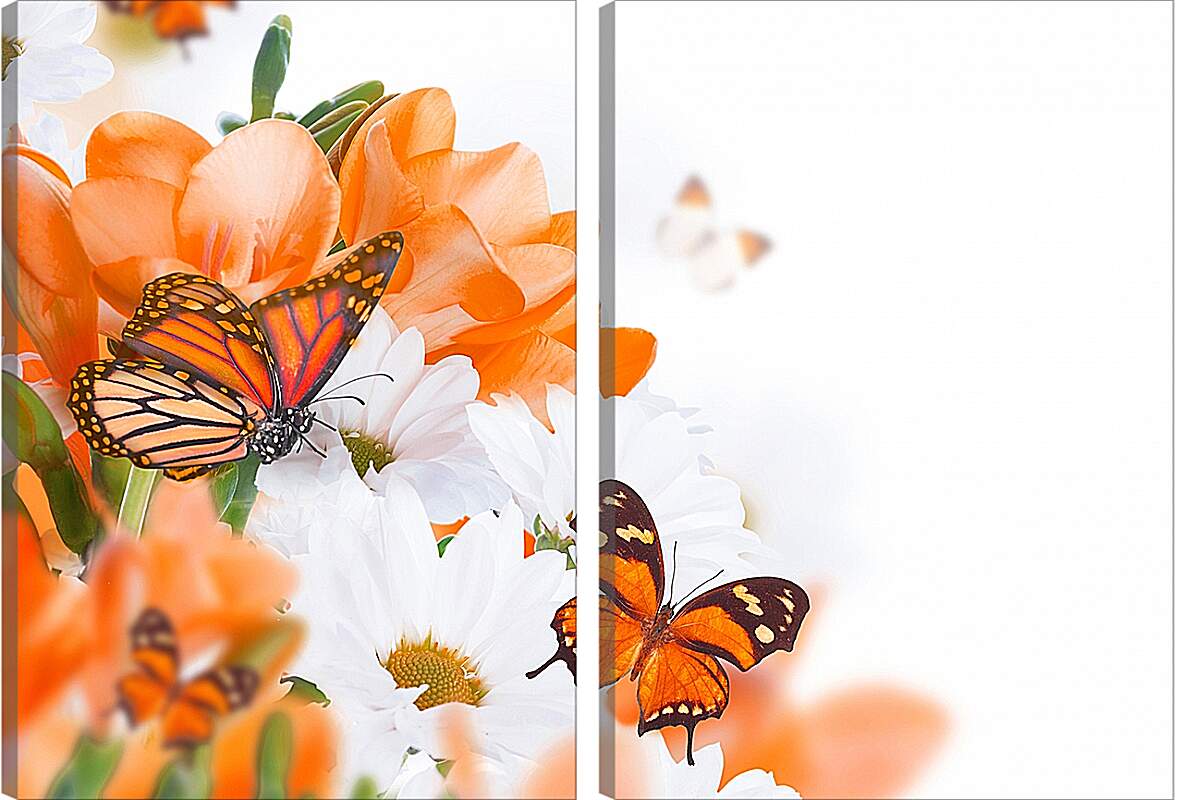 Модульная картина - Оранжевая бабочка