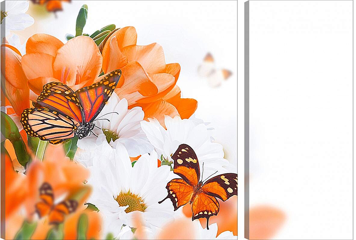 Модульная картина - Оранжевая бабочка