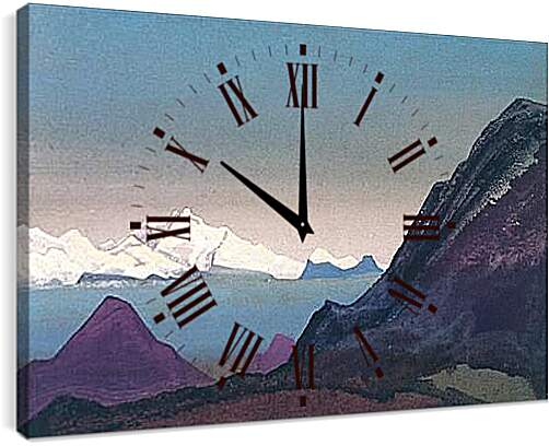 Часы картина - Каченджанга. Рерих Николай