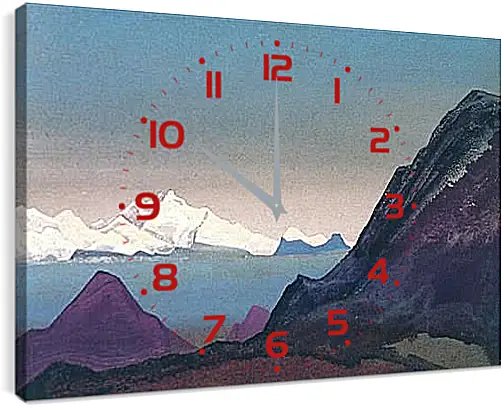 Часы картина - Каченджанга. Рерих Николай