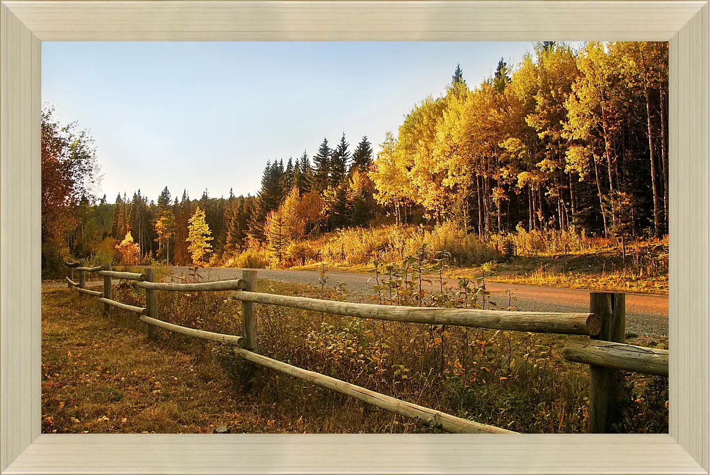 Картина в раме - Осень