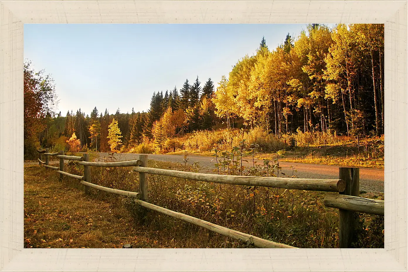 Картина в раме - Осень