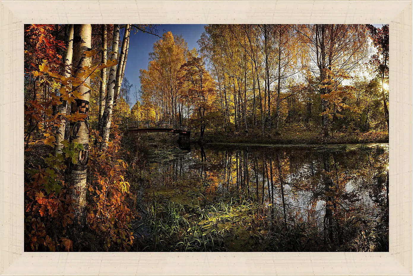 Картина в раме - Осень