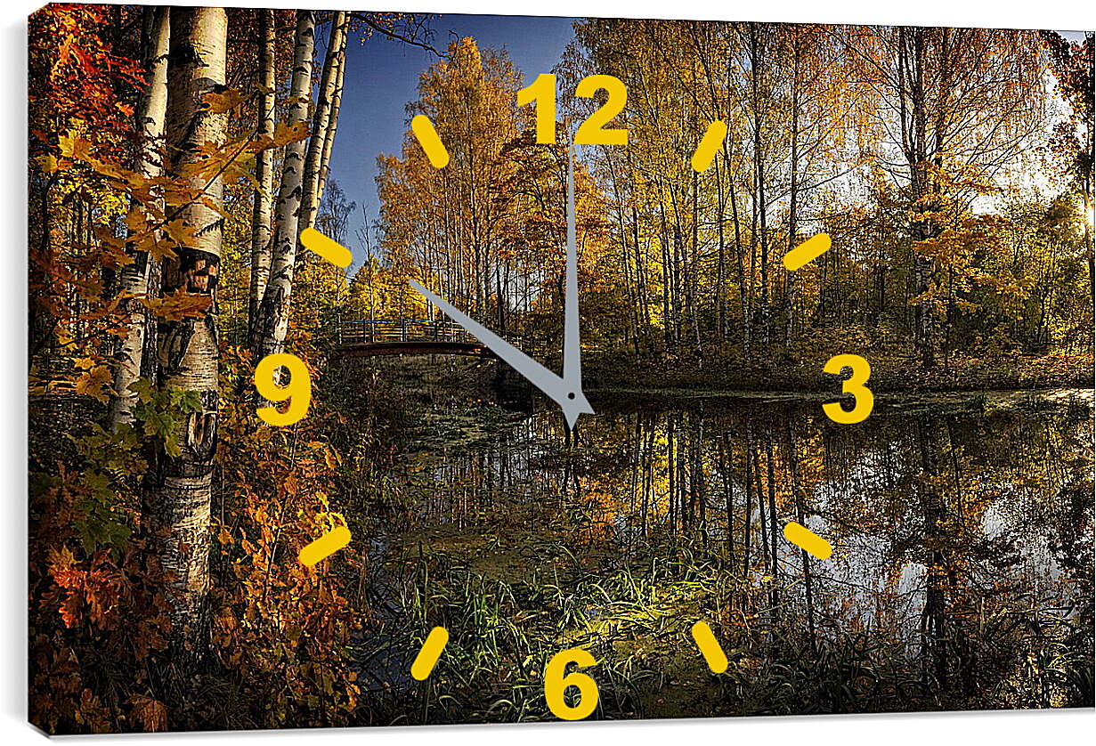 Часы картина - Осень