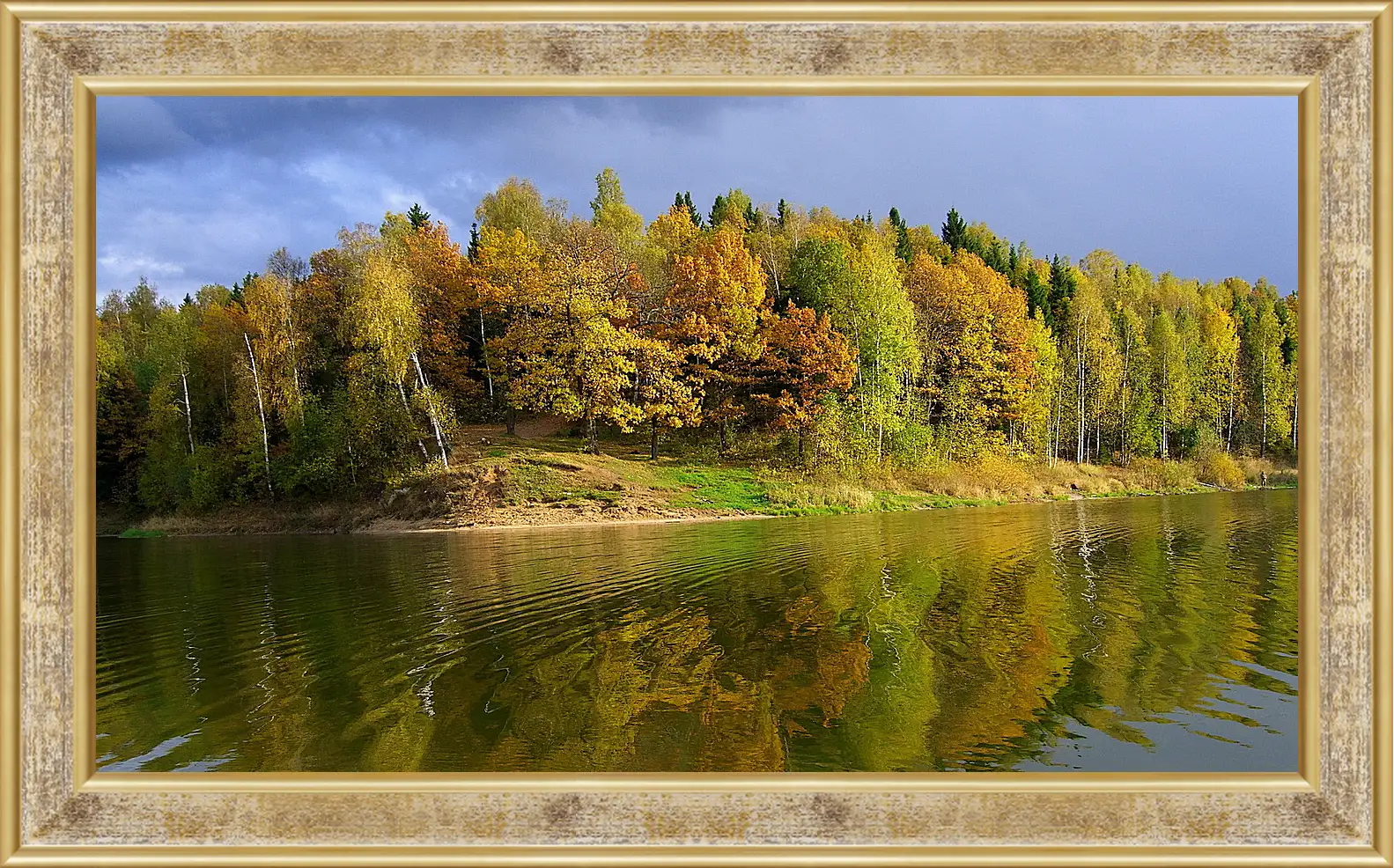 Картина в раме - Осень