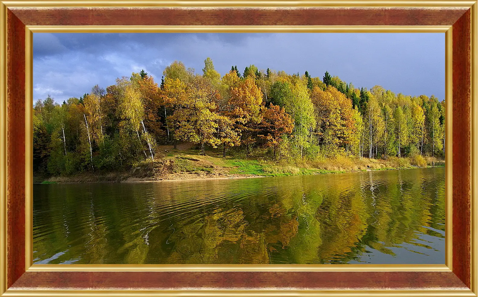 Картина в раме - Осень