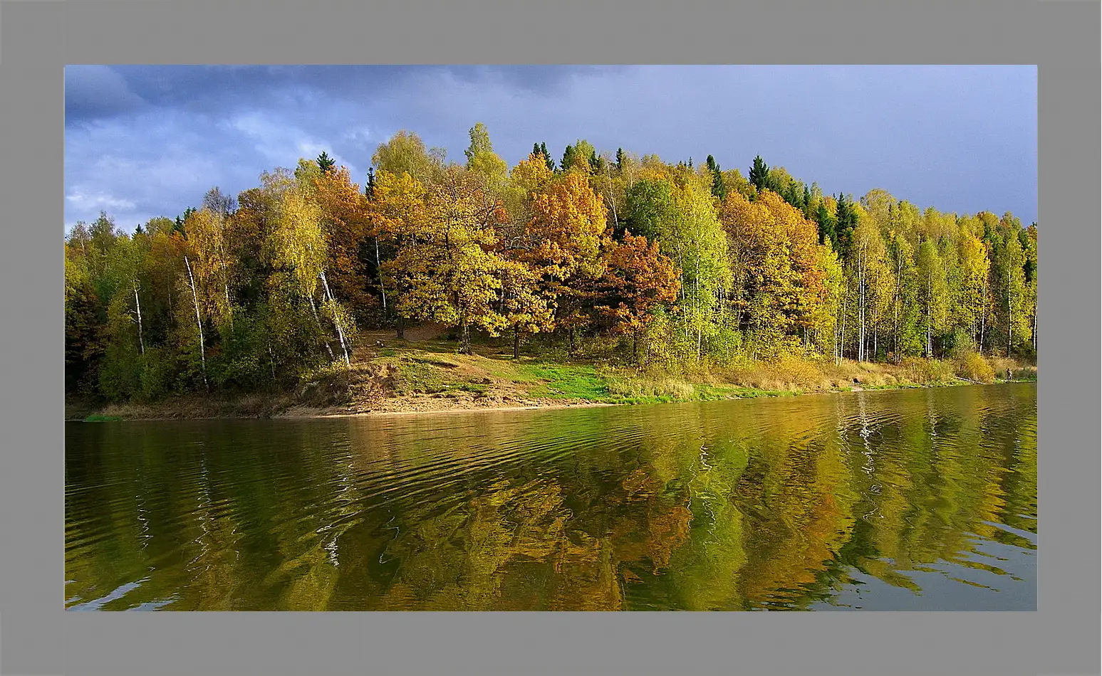 Картина в раме - Осень