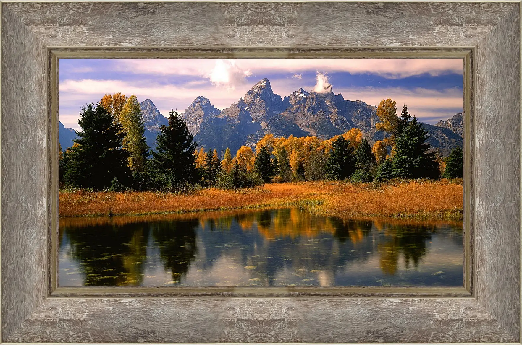 Картина в раме - Осень